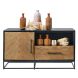 TV-meubel Vinito (109 Cm) eiken fineer zwart/naturel