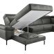 Hoeksalon rechts Tusari microleder antraciet excellent comfort