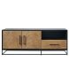 TV-meubel Vinito (154 Cm) eiken fineer zwart/naturel