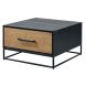 Salontafel Vinito (B65xL65) eiken fineer zwart/naturel