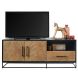 TV-meubel Vinito (154 Cm) eiken fineer zwart/naturel