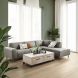 Hoeksalon rechts Pantini microleder grafiet supreme comfort