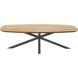 Salontafel Aska teakhout 70x140 cm Deens ovaal naturel brushed