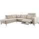 Hoeksalon links Piorino pocketvering lichtgrijs relaxfunctie