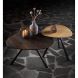 Salontafel Tavolo eikenhout 70x70 cm organisch donkerbruin