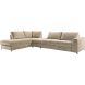 Hoeksalon links Licato taupe relaxfunctie excellent comfort poef