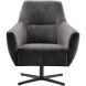 Draaizetel Gudo velvet antraciet