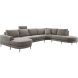 Hoeksalon rechts Aziri taupe supreme comfort