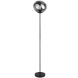 Vloerlamp Macato zwart smoke glas 1-lichts