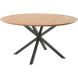 Eettafel Romaro teakhout 130 cm rond mix rough