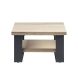Salontafel Verato eikenhout 70x70 cm vierkant naturel grey