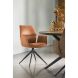 Eetkamerstoel Faido microvezel cognac poot zwart