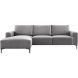 Hoeksalon links Fabria donkergrijs basic comfort