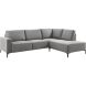 Hoeksalon rechts Fabria middel donkergrijs basic comfort