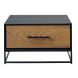 Salontafel Vinito (B65xL65) eiken fineer zwart/naturel