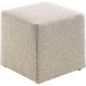 Poef Roby 40x40 cm beige vierkant