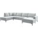 Hoeksalon links Fabria groot lichtgrijs basic comfort