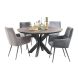 Eettafel Tavolo eikenhout 140 cm rond grafiet