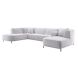 Hoeksalon links Pantini zitting lichtgrijs premium comfort