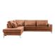 Hoeksalon links Pomonte velvet bruin premium comfort