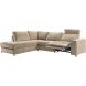 Hoeksalon links Licato taupe relaxfunctie excellent comfort poef