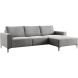 Hoeksalon rechts Fabria donkergrijs basic comfort
