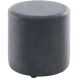 Poef Roby 45 cm microleder donkerblauw rond