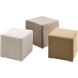 Poef Roby 45x45 cm microvezel taupe vierkant
