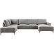 Hoeksalon links Fabria groot donkergrijs basic comfort