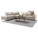 Hoeksalon links Licato taupe relaxfunctie excellent comfort poef