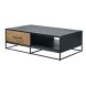 Salontafel Vinito (L124xB70) eiken fineer zwart/naturel