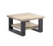 Salontafel Verato eikenhout 70x70 cm vierkant naturel grey