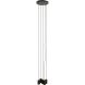 Hanglamp Trecate mat zwart 5-lichts rond
