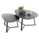 Salontafel Lineto 64x80 cm organisch zwart keramiek