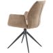 Eetkamerstoel Faido microvezel taupe poot zwart