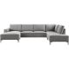 Hoeksalon rechts Fabria groot donkergrijs basic comfort