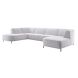 Hoeksalon links Pantini lichtgrijs excellent comfort