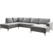 Hoeksalon links Fabria groot donkergrijs basic comfort