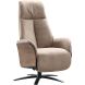 Relaxzetel Serio beige donker hout premium comfort