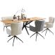 Eettafel Aska teak 240x100 cm rechthoekig naturel brushed