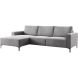 Hoeksalon links Fabria donkergrijs basic comfort
