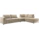 Hoeksalon rechts Licato taupe relaxfunctie excellent comfort poef
