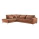 Hoeksalon links Pomonte velvet bruin basic comfort