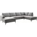 Hoeksalon rechts Fabria groot donkergrijs basic comfort