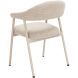 Eetkamerstoel Dioso bouclé beige poot taupe