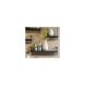 Wandplank Pardal hout metaal 24x100 cm zwart