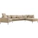 Hoeksalon rechts Linoza taupe supreme comfort