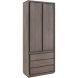 Opbergkast Lavio (86 cm) eiken grafiet