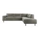 Hoeksalon rechts Pantini microleder grafiet supreme comfort