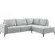 Hoeksalon rechts Fabria middel lichtgrijs basic comfort